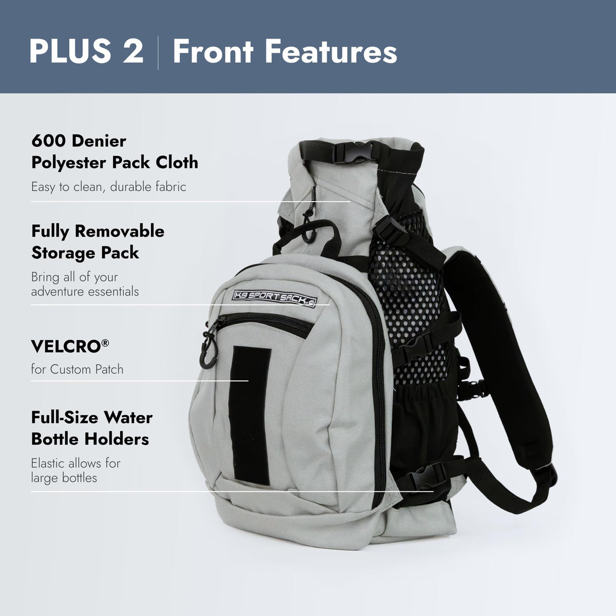 Small Light Grey Backpack-Style Dog Carrier V251