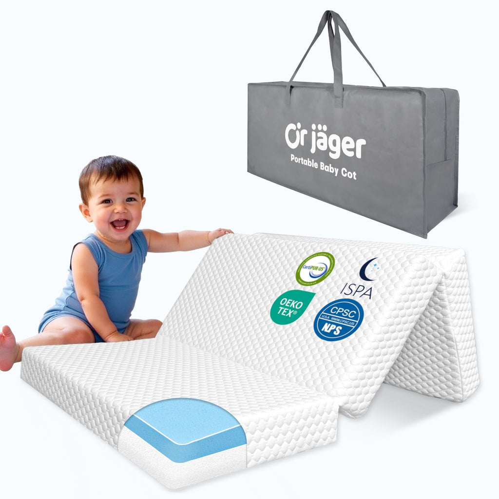 38x26'' Breathable Soft Plush Memory Foam Pack and Play Mattress with Carry Bag B695659