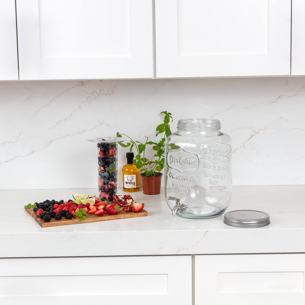 2-Gallon Glass Drink Dispenser with Spigot A5776
