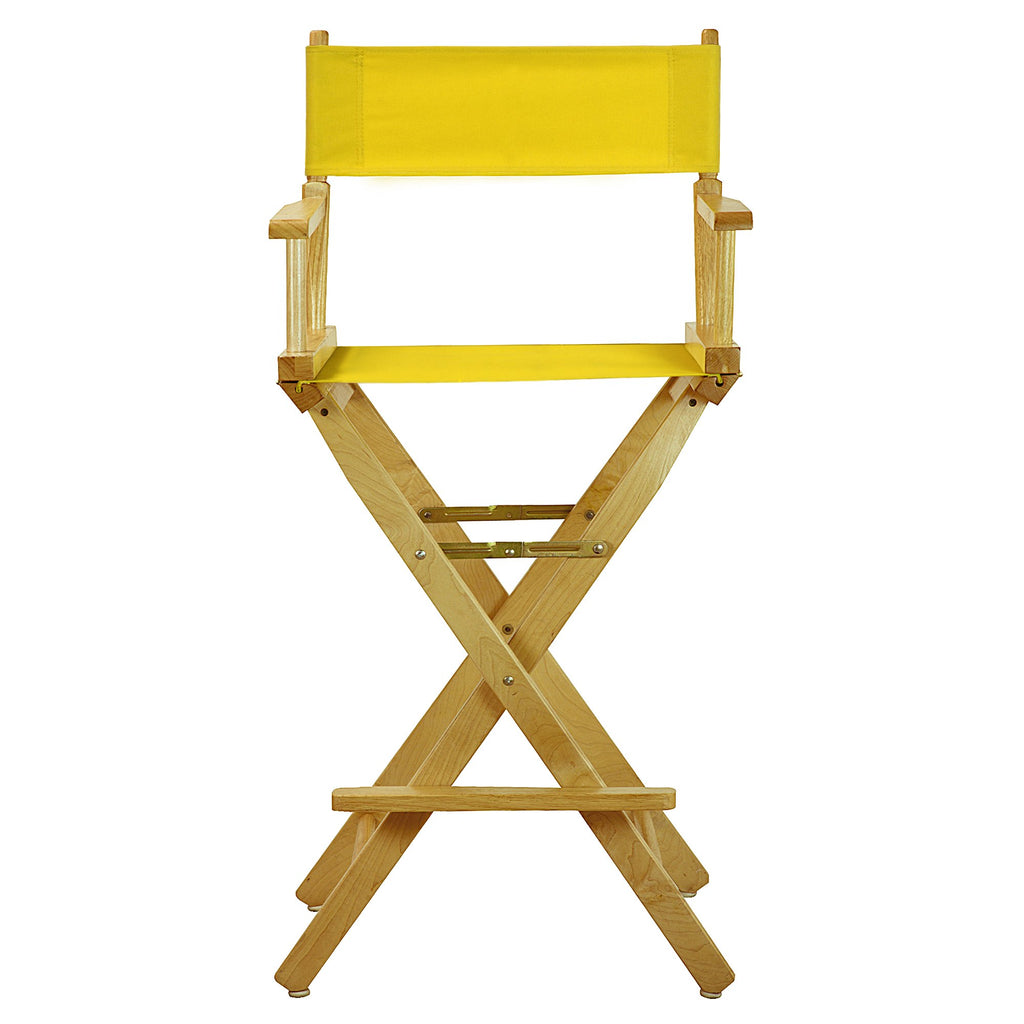 Bar Height Natural Frame Gold Canvas Director Chair J8999
