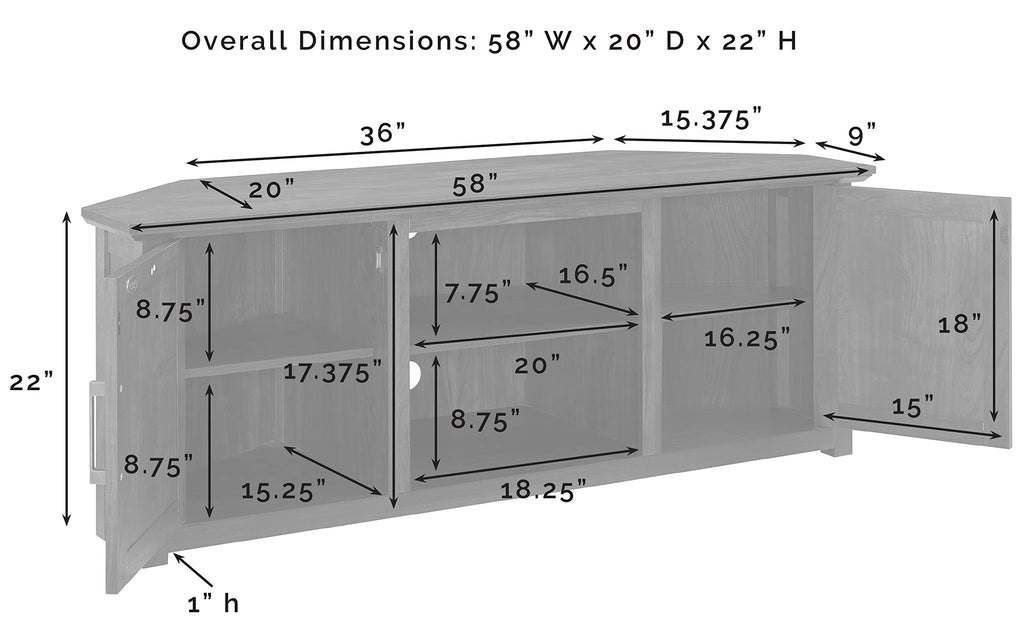 Corner TV Stand up to 65" Q50568