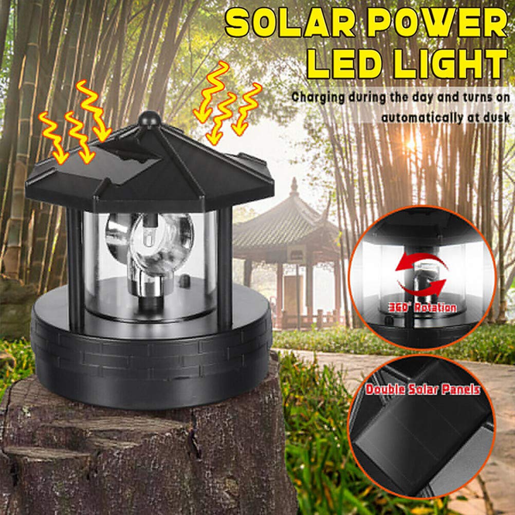 Solar Powered Rotating Lighthouse Decorative Light M908348