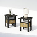Espresso Nightstand with Storage Set of 2 Z774652