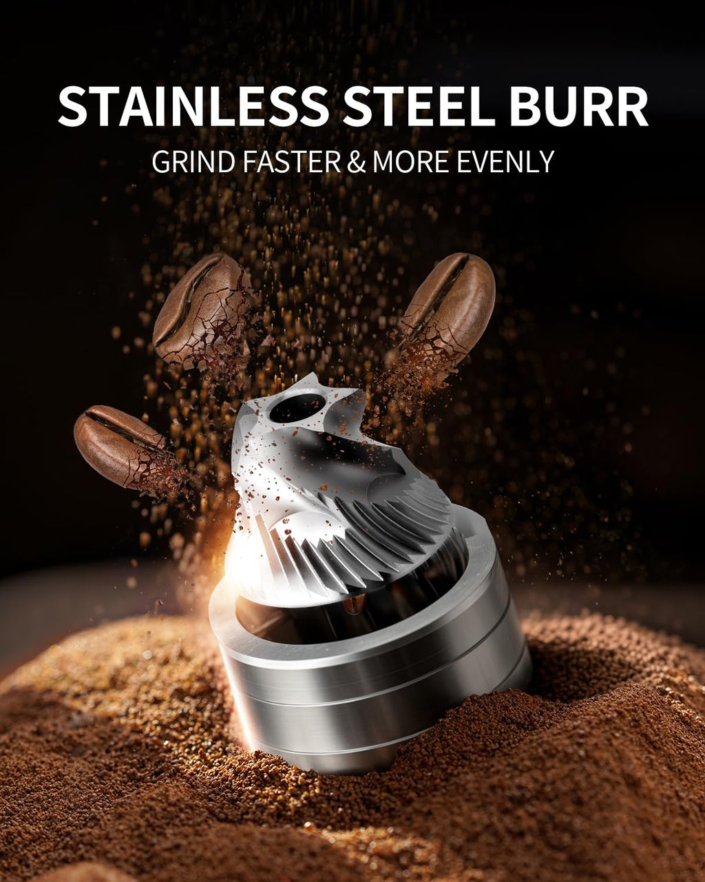 Manual Stainless Steel Burr Coffee Grinder L817