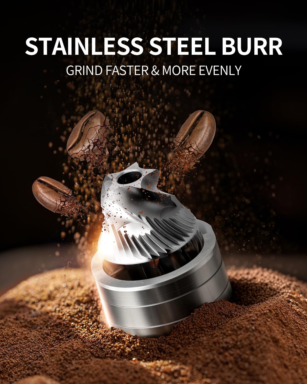 Manual Stainless Steel Burr Coffee Grinder L817