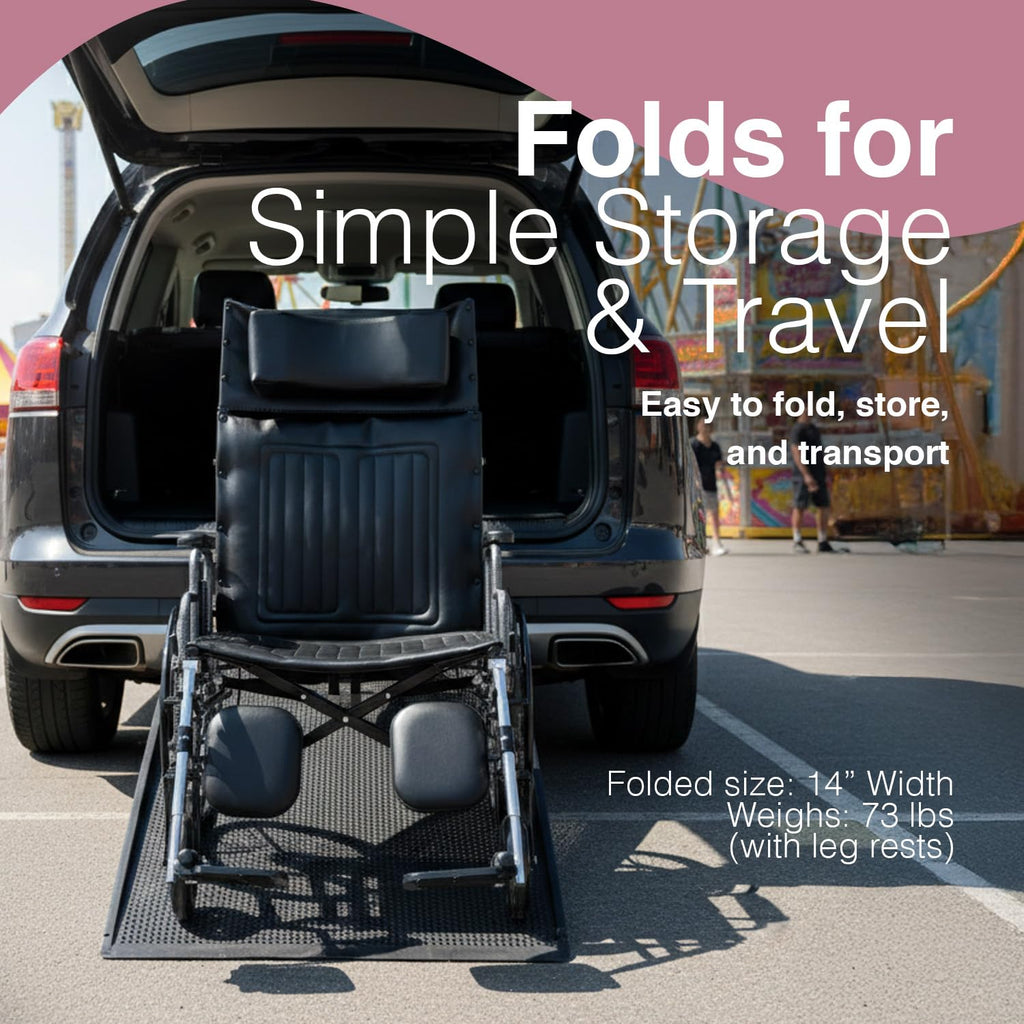 24" Wide Seat Bariatric Reclining Manual Wheelchair with Elevating Leg Rests K710