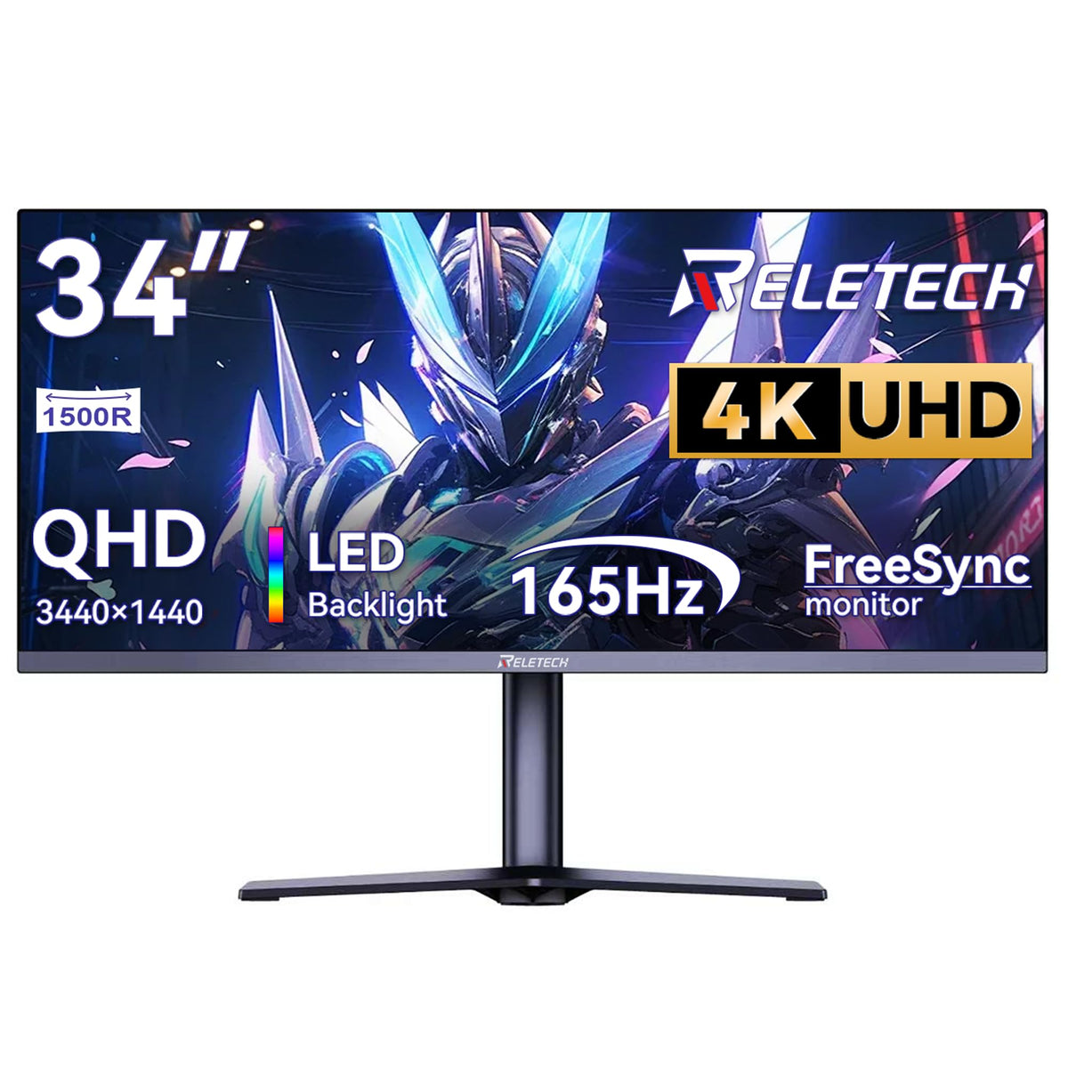 34 Inch Curved Ultrawide Gaming Monitor 21:9 WQHD 165Hz Q74896