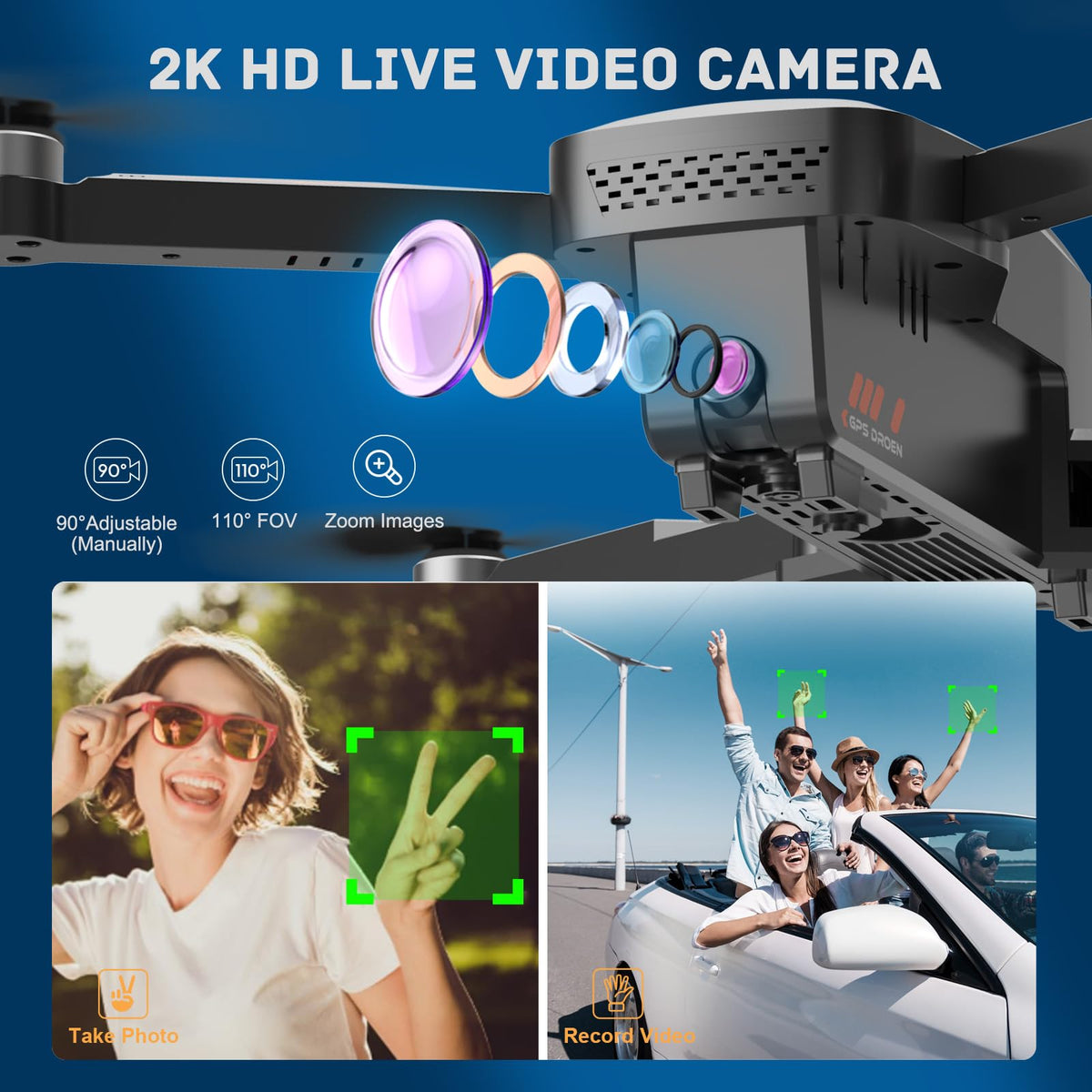 4K Camera Drone with GPS Auto Return Foldable 249g E5422