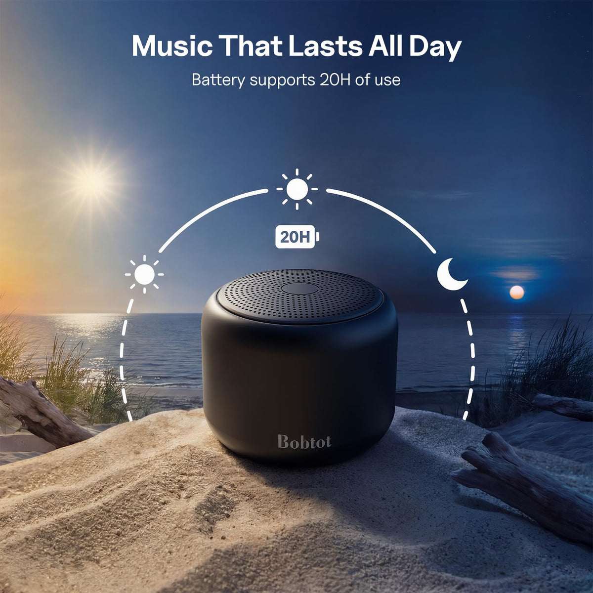 Portable Bluetooth Speakers with Strap Black S637220