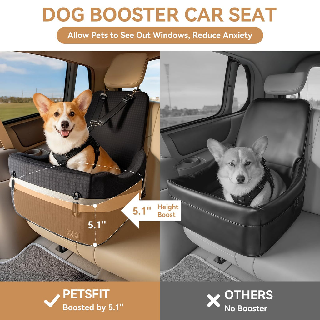 Dog Car Seat with Elevated Cushion U79343