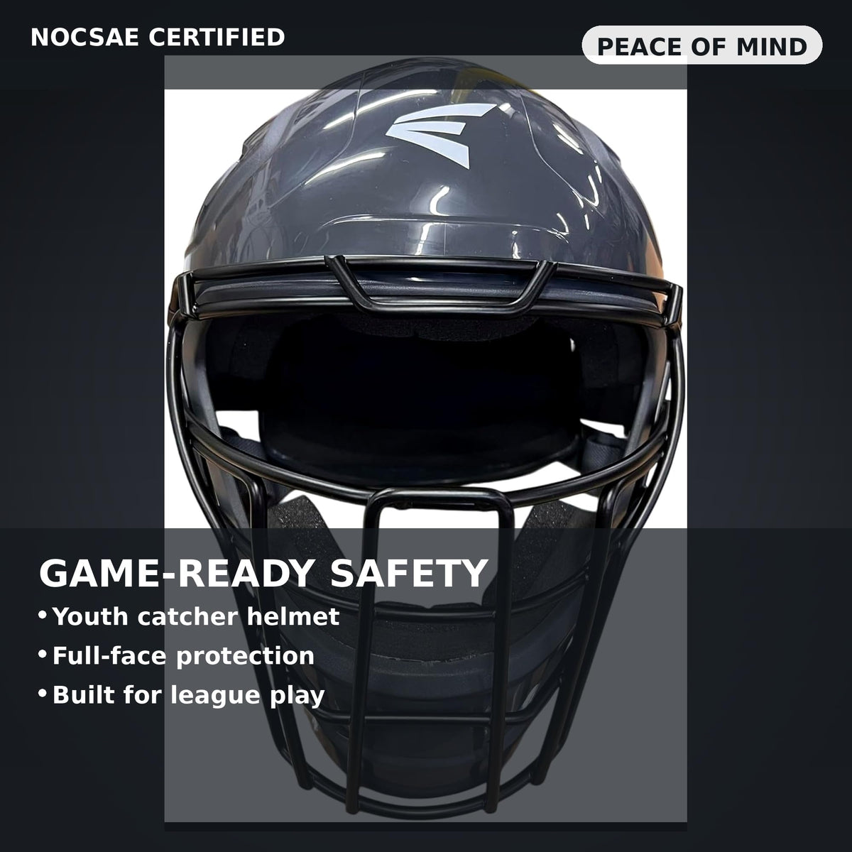 Black Youth Catcher's Set with Helmet, Chest Protector & Leg Guards L659