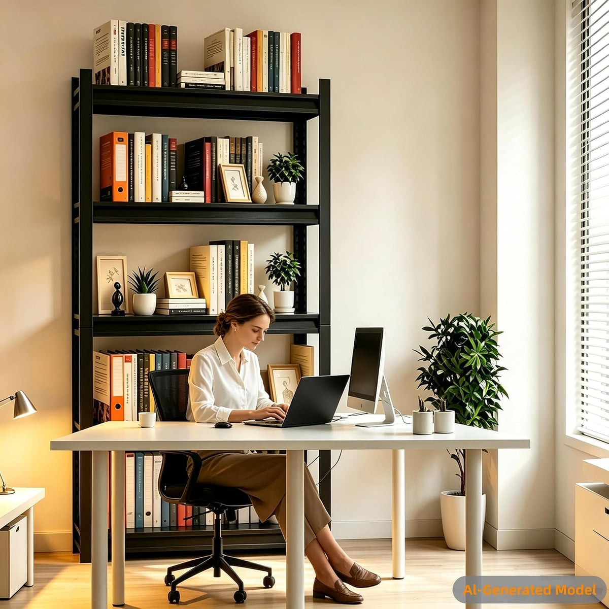 5 Tier Heavy Duty Metal Bookshelf K79109