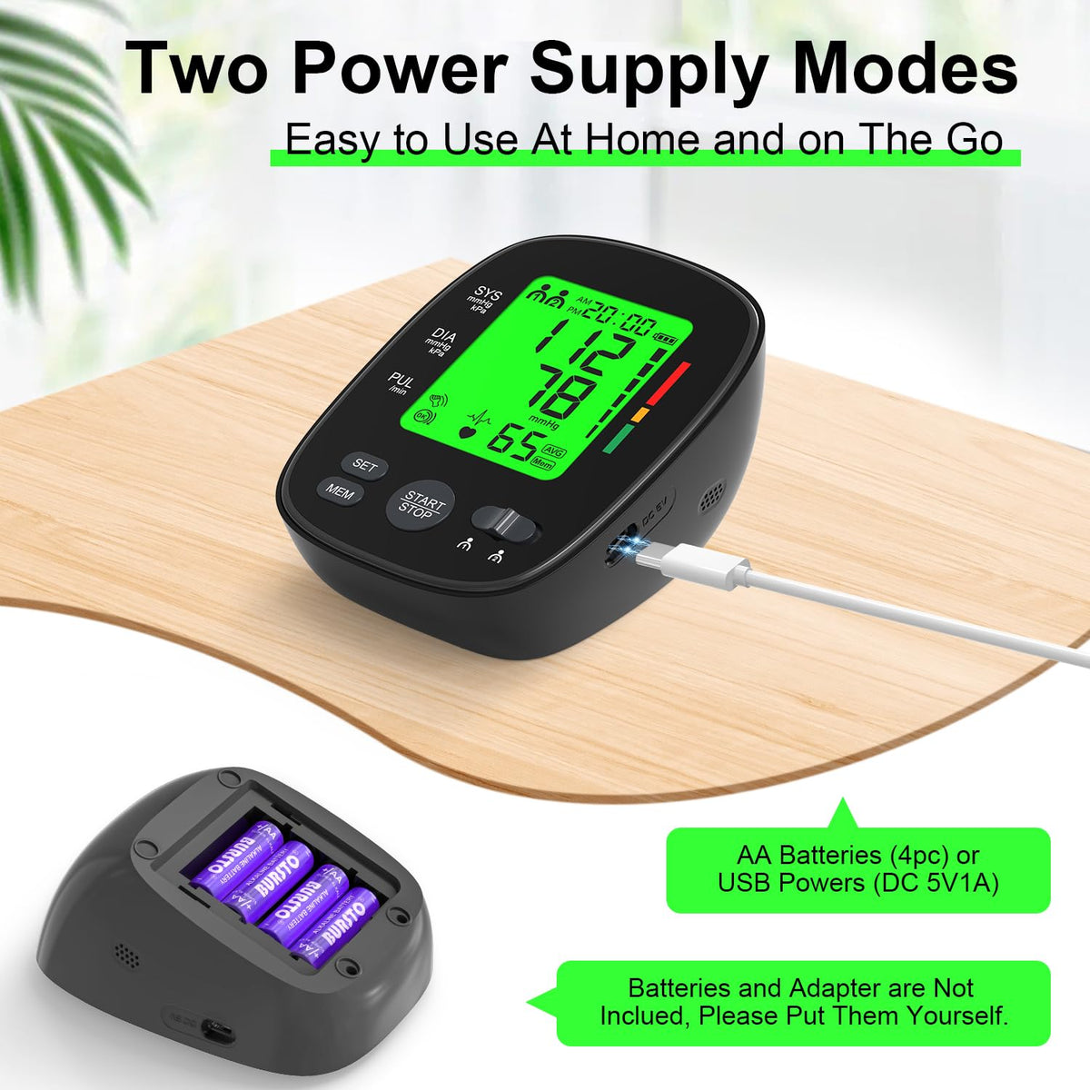 Upper Arm Blood Pressure Monitor Large Cuff LCD Digital Display S99641