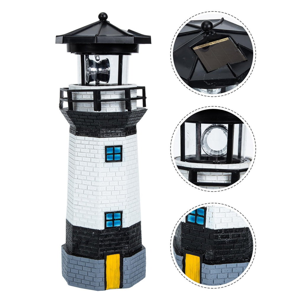 Solar Rotating Lighthouse Garden Light L6866