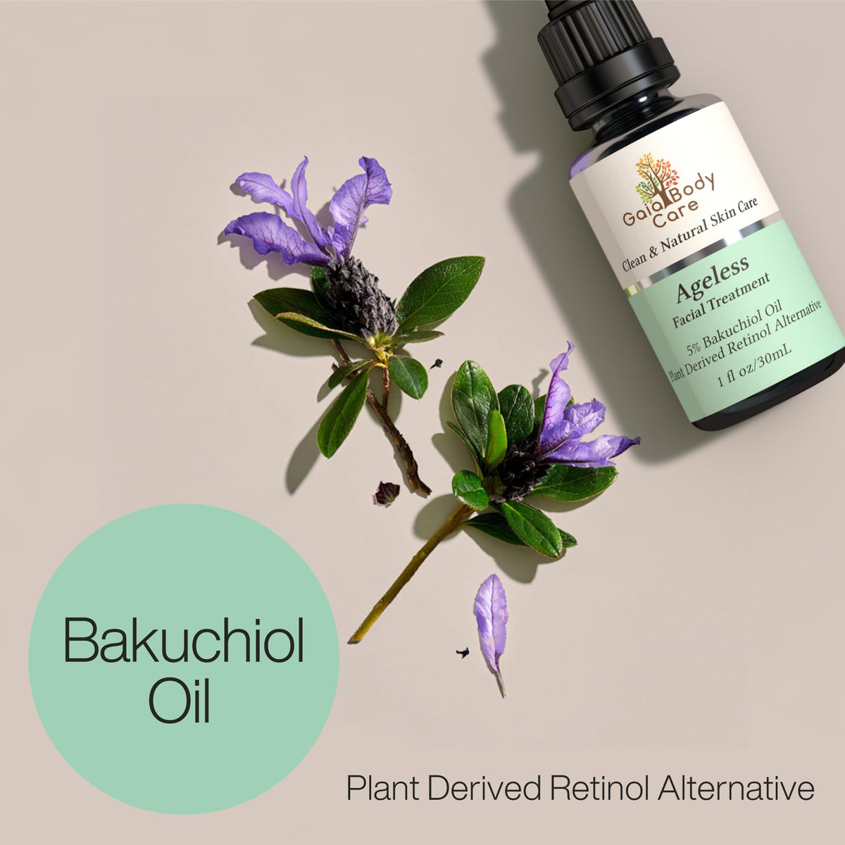 5% Bakuchiol Oil Organic Facial Oil 1oz Rose B259607