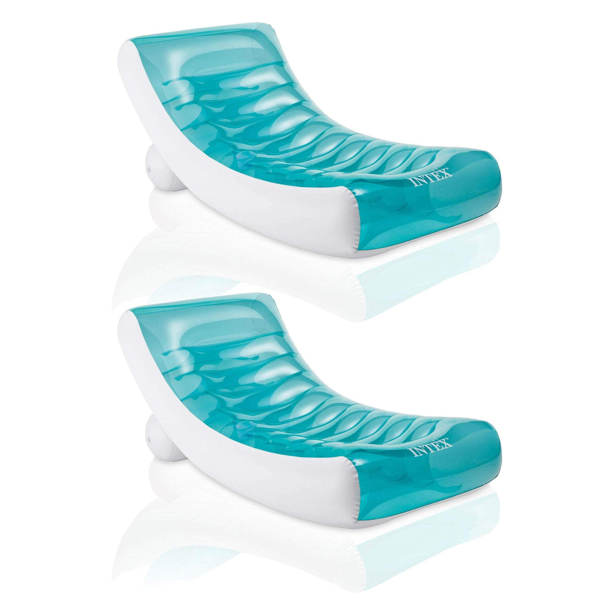 Inflatable Pool Floating Raft Chair with Cupholder 2 Pack W623