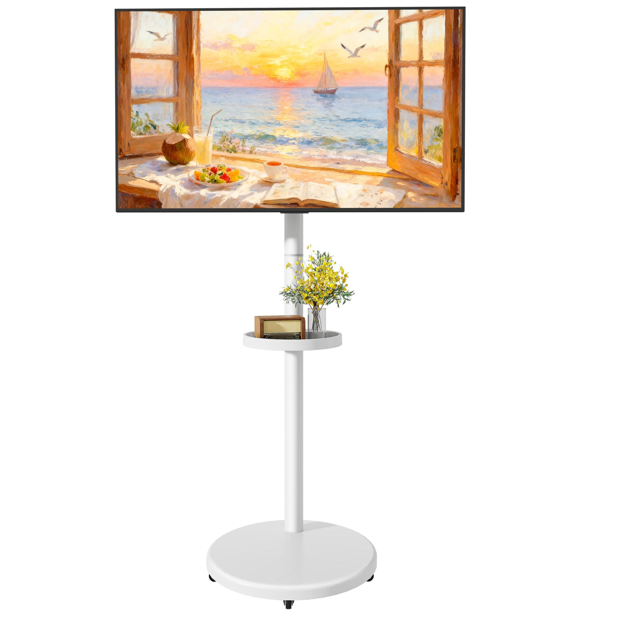 White Rolling TV Stand T187146
