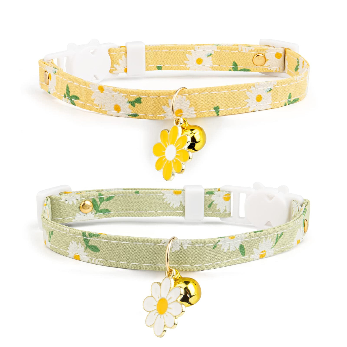 2 Pack Cotton Breakaway Cat Collar with Bell Z427436