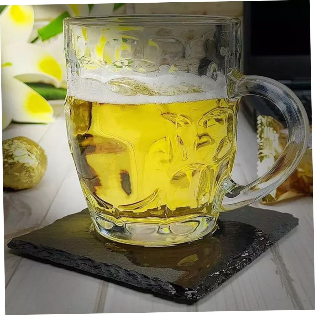 Black Natural Stone Drink Coasters L7100