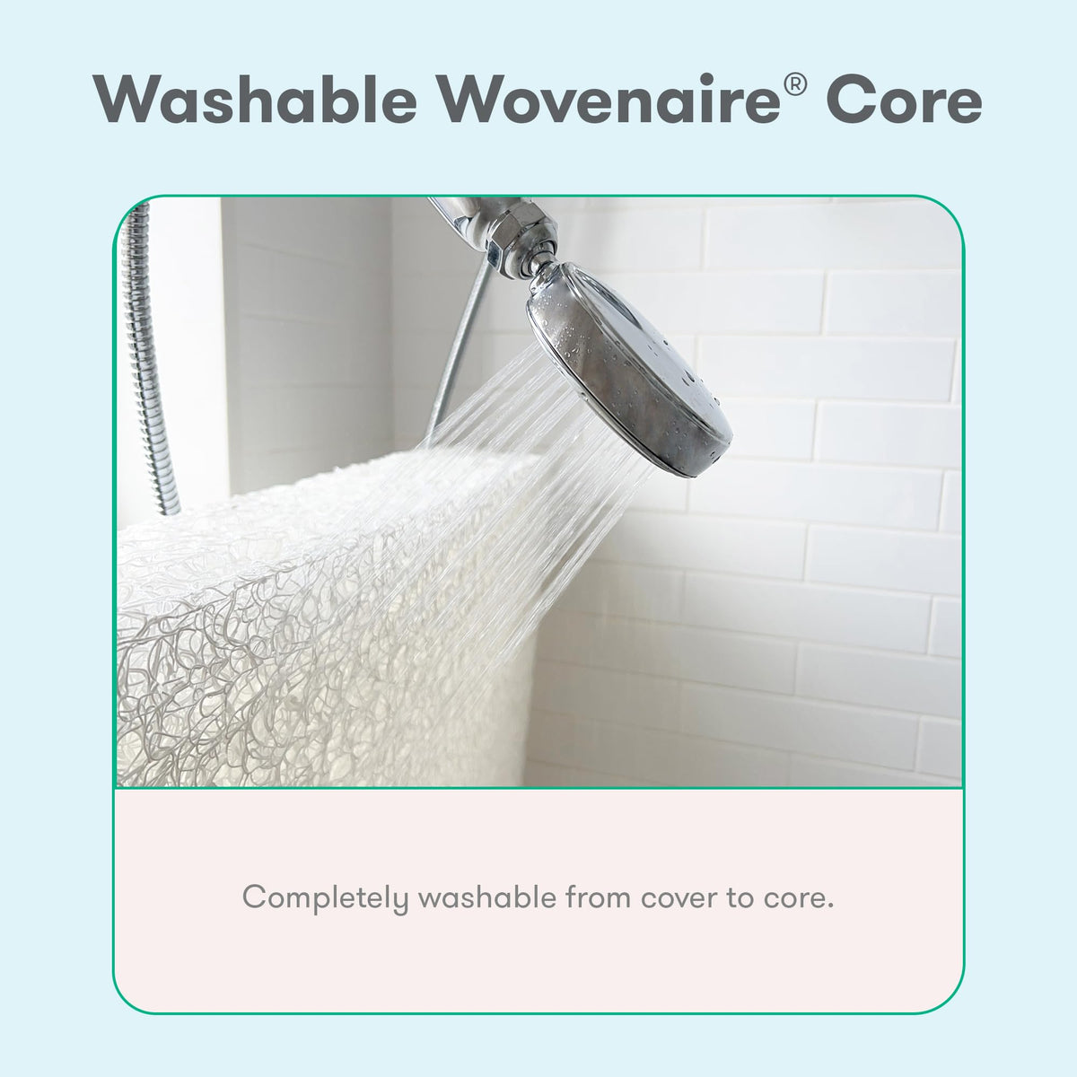 Grey Breathable Washable Crib Mattress & Toddler Bed P984