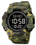 Men's Digital Military Sports Watch Large Face 50M Rubber LED Q630966