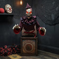 5 Ft. Skeleton Clown Halloween Decoration V460