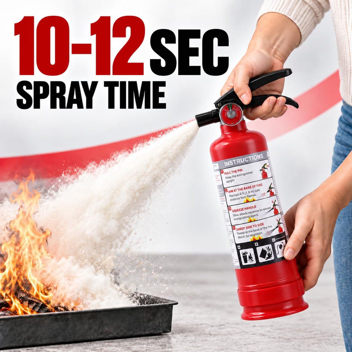 2.5 lb ABC Dry Chemical Fire Extinguishers 8-Pack N37609