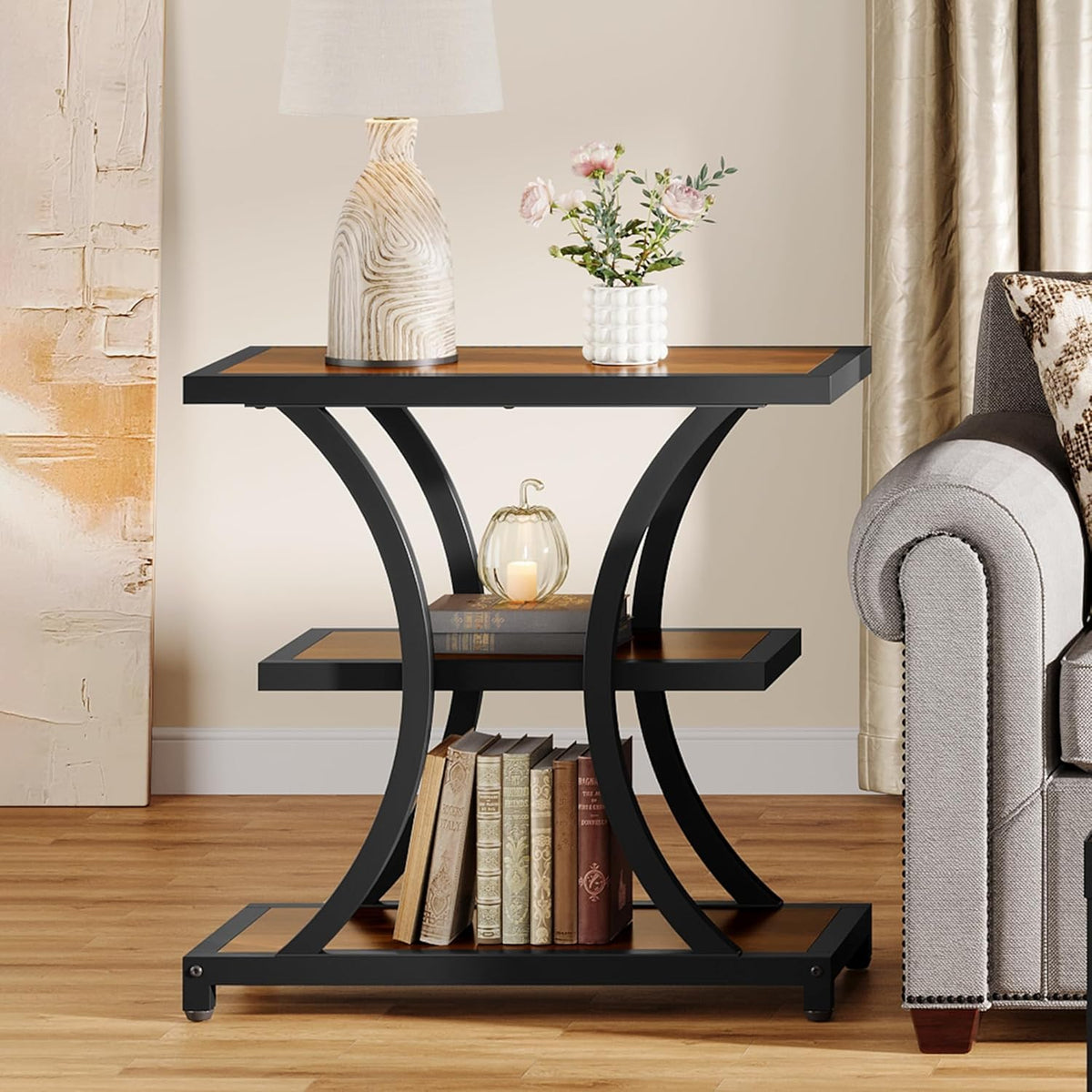 3-Tier Storage End Table O634