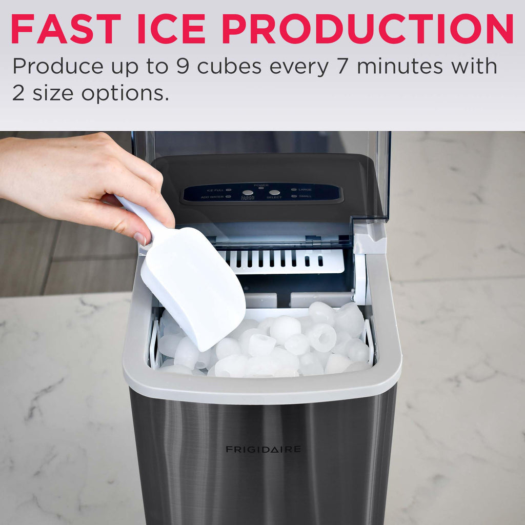 Portable 26 lb per Day Bullet Ice Maker Machine Black Stainless Steel F6451