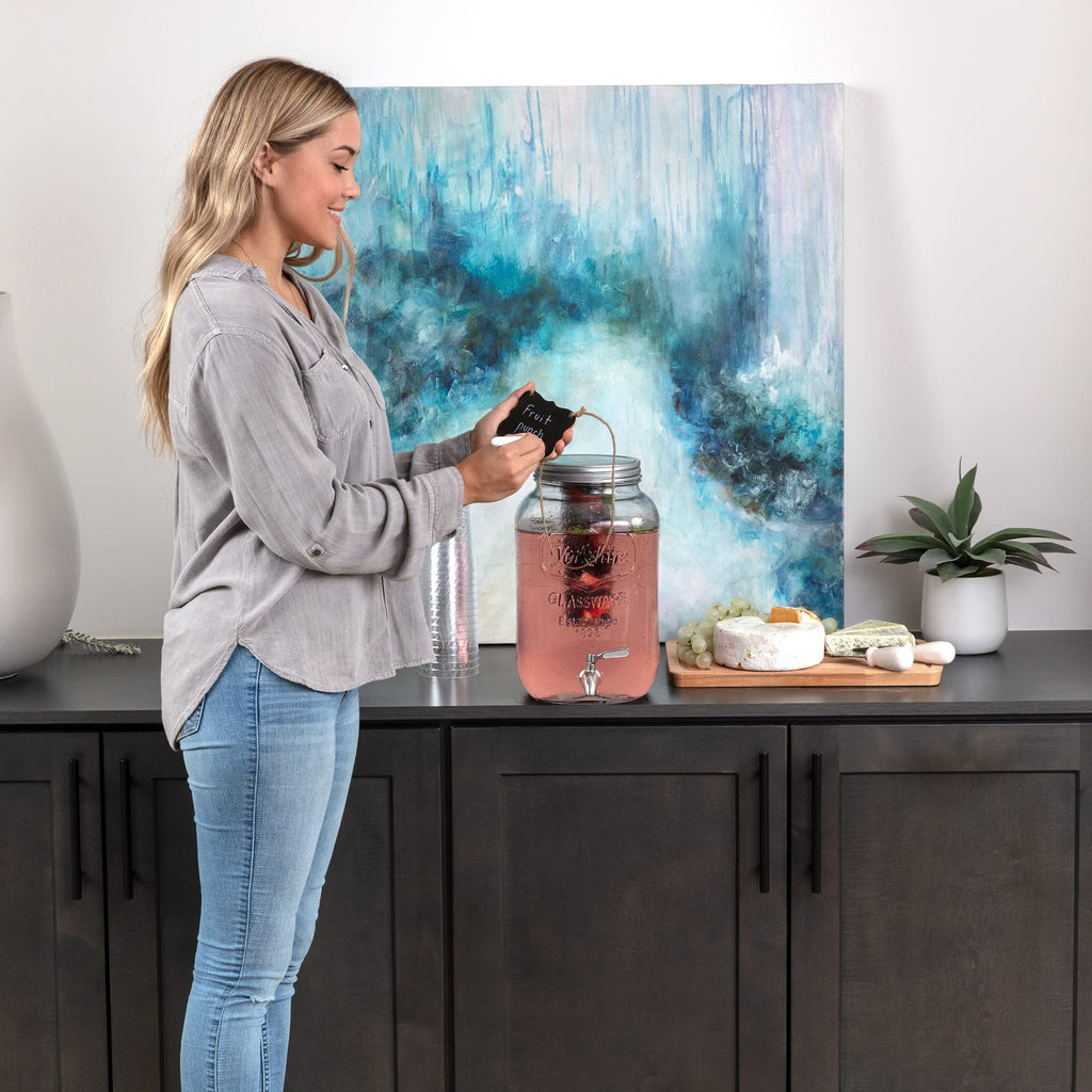 2-Gallon Glass Drink Dispenser with Spigot A5776