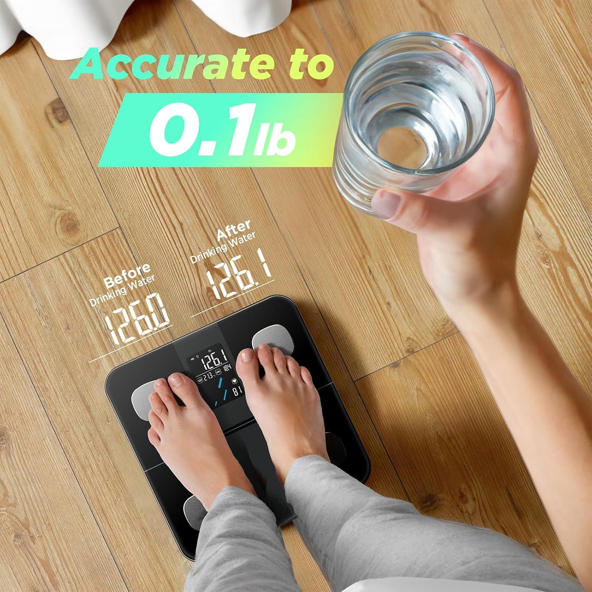 Smart Scale for Body Weight, High Accuracy Digital Bathroom Scale A997