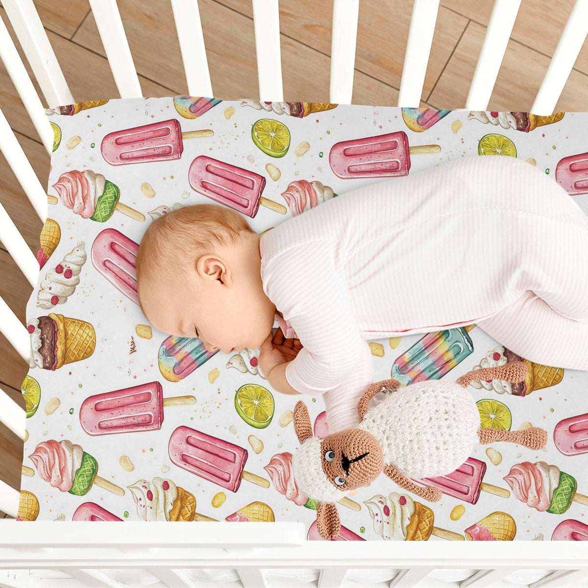 Soft Breathable Microfiber Fitted Crib Sheet X7346