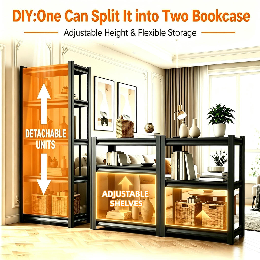 5 Tier Heavy Duty Metal Bookshelf K79109