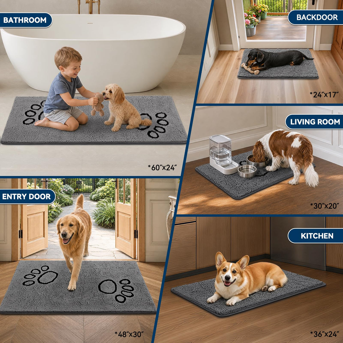 Chenille Doormats 30*20 G900
