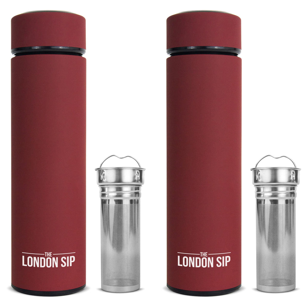 Travel Mug and Tumbler Hot and Cold Double Wall Stainless Steel Thermos, Sacred Red, Pack of 2 G323691