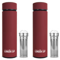 Travel Mug and Tumbler Hot and Cold Double Wall Stainless Steel Thermos, Sacred Red, Pack of 2 G323691