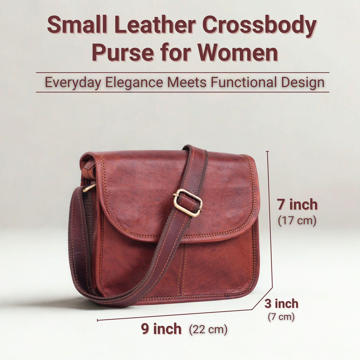 Brown Leather Crossbody Purse Q562454