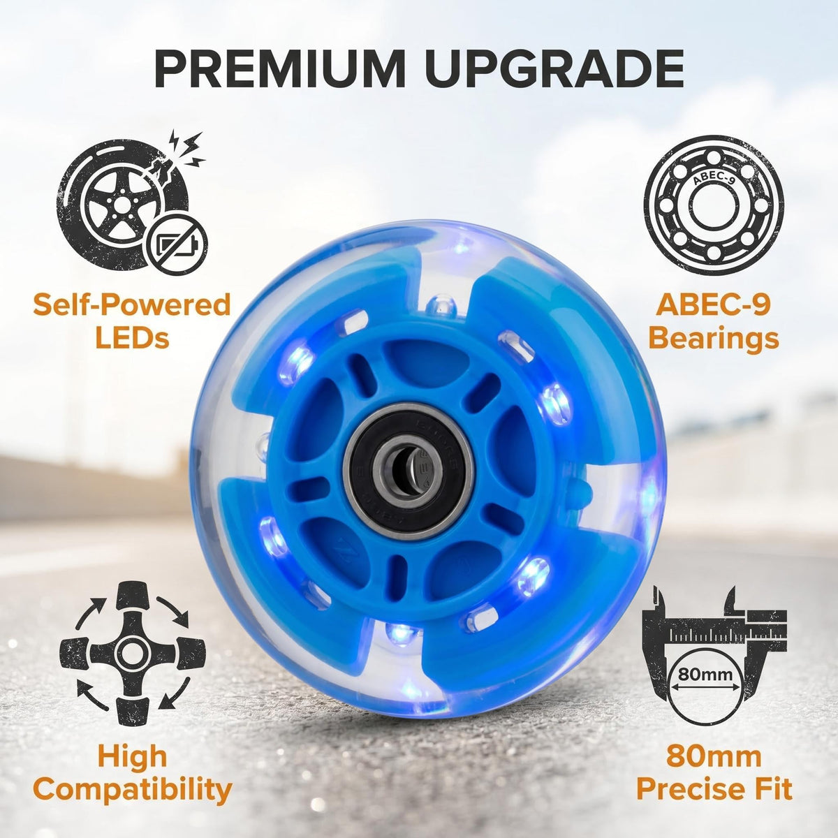 Light Up Scooter Wheels (2-Pack) H6334