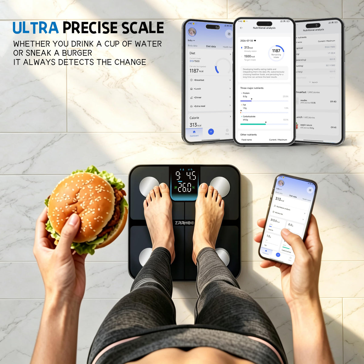 25 Body Composition Bluetooth Digital Weight Scale V382134