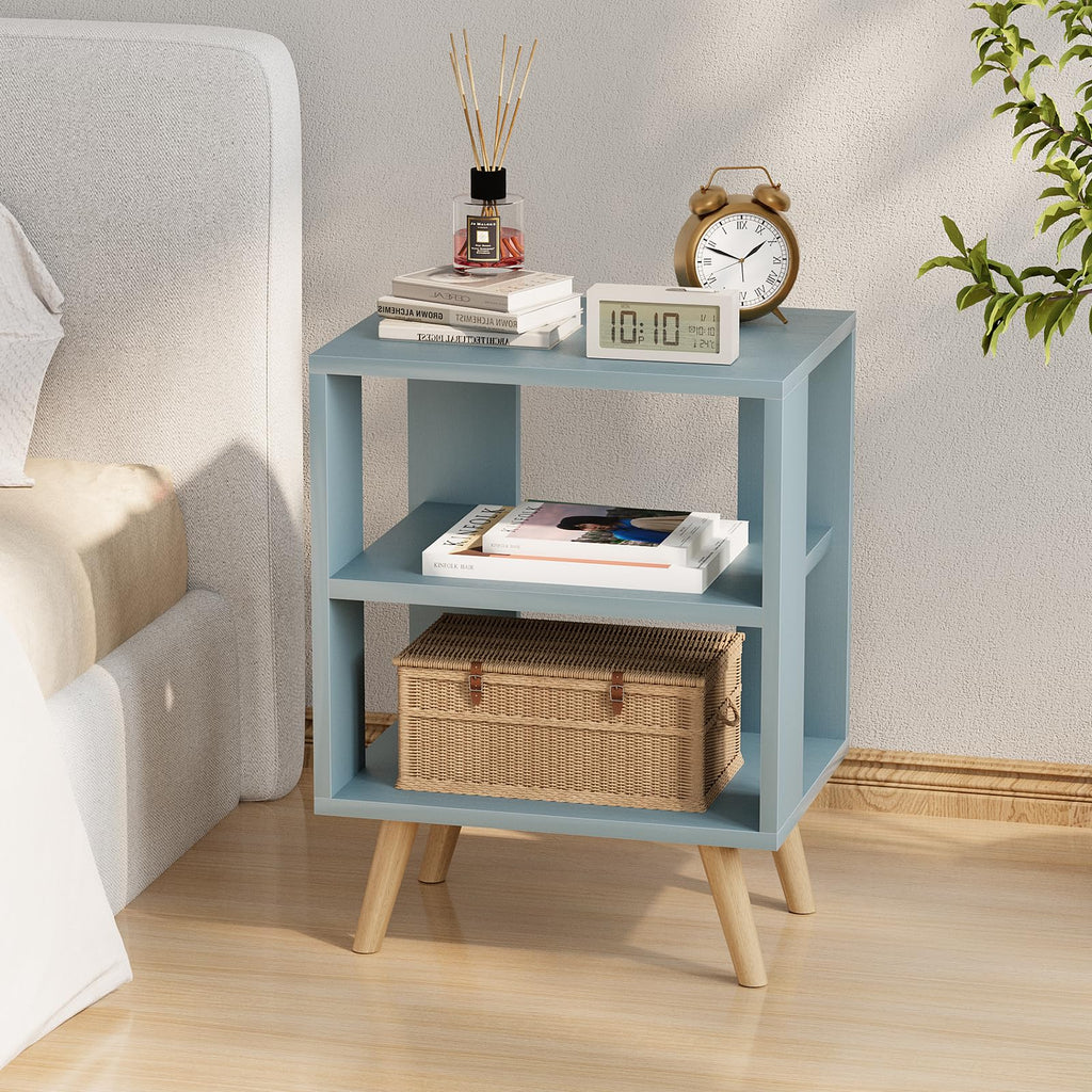 Blue 2-Tier Kids Nightstand I7376
