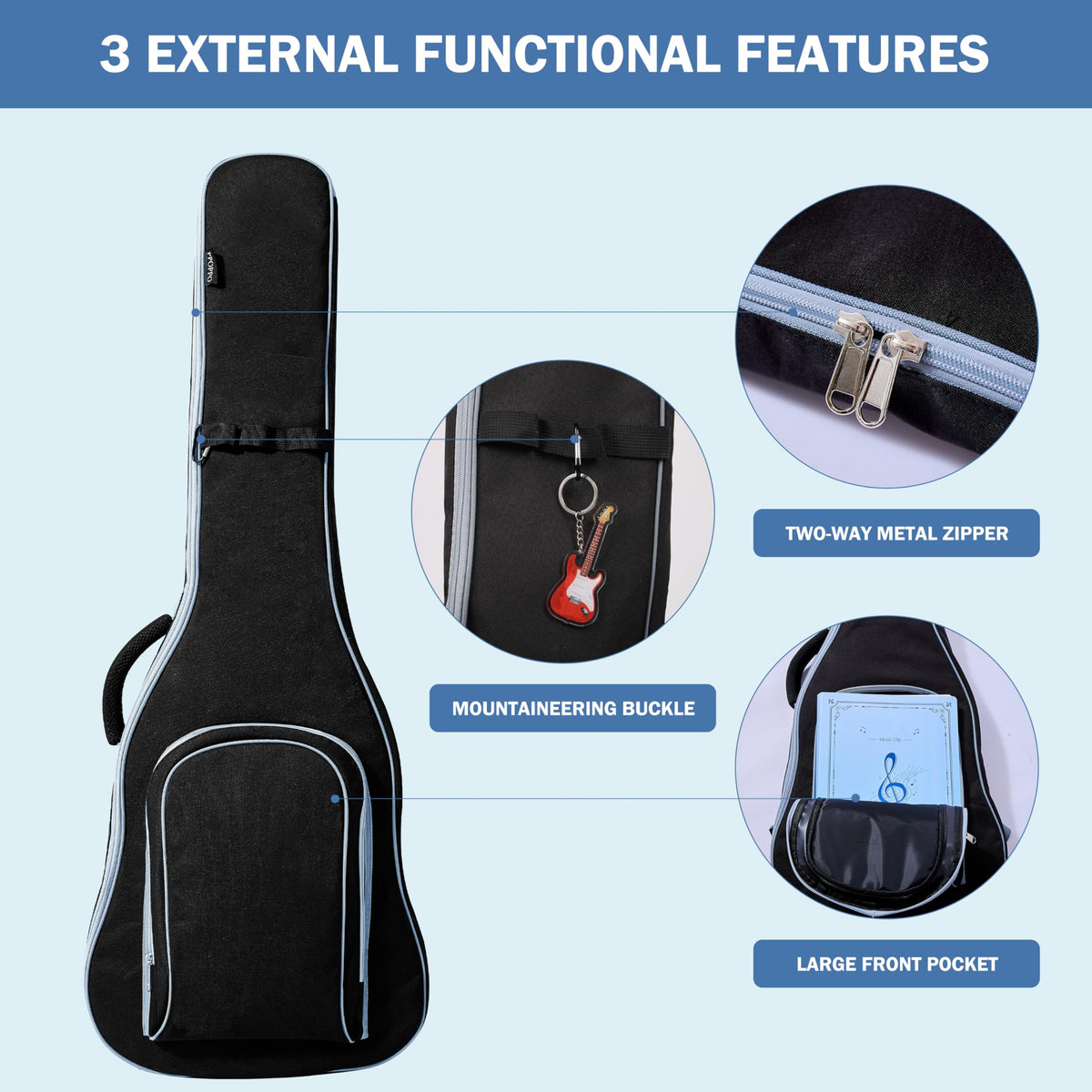 40 Inch 7mm Padded Waterproof Electric Guitar Gig Bag Z5831