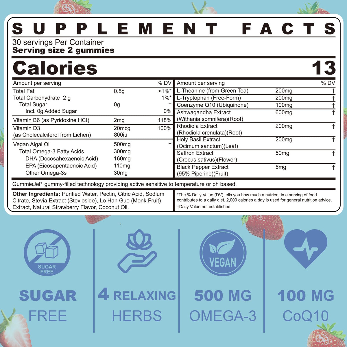 Ashwagandha Saffron Omega 3 Gummies N721