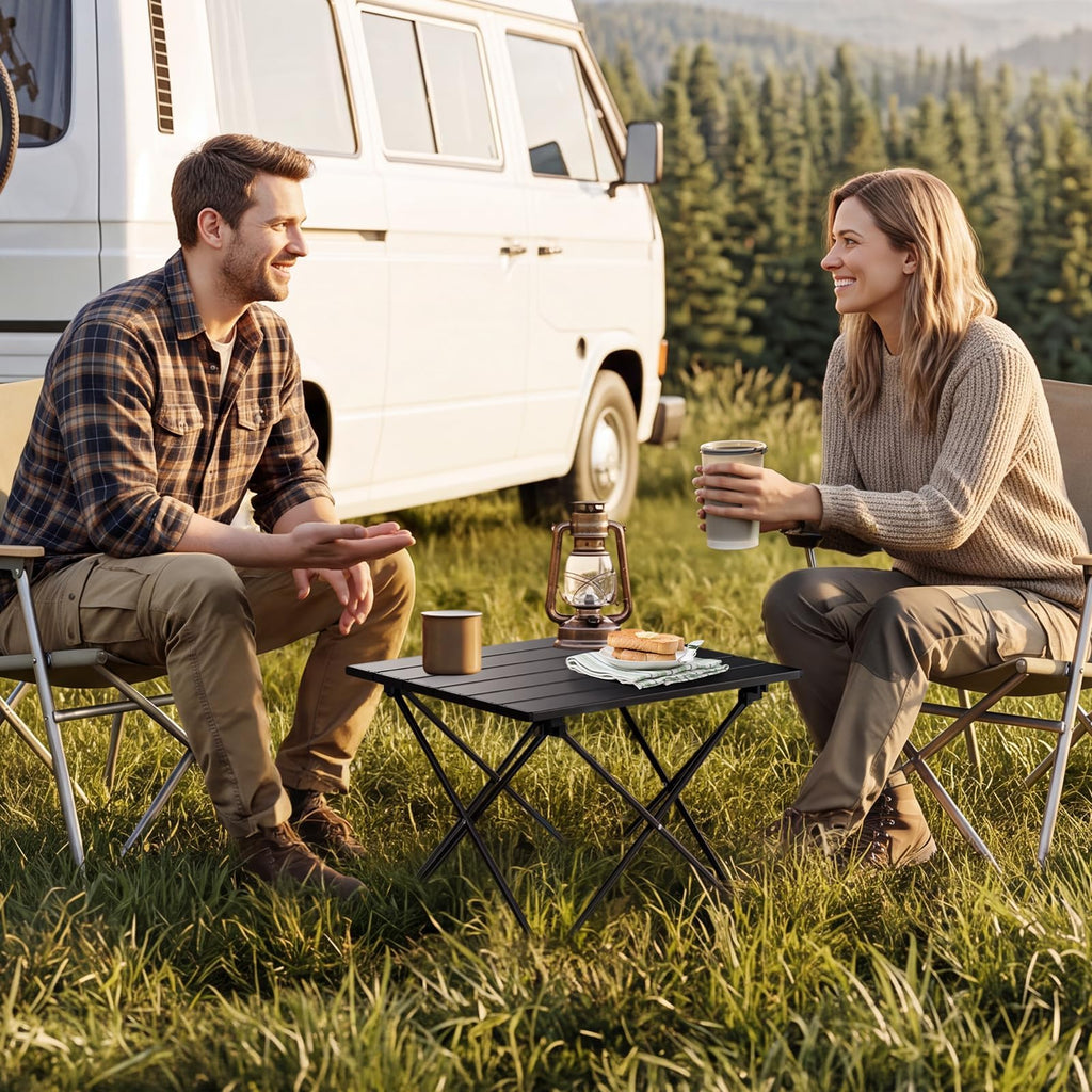 Small Folding Camping Table Aluminum Frame E999412