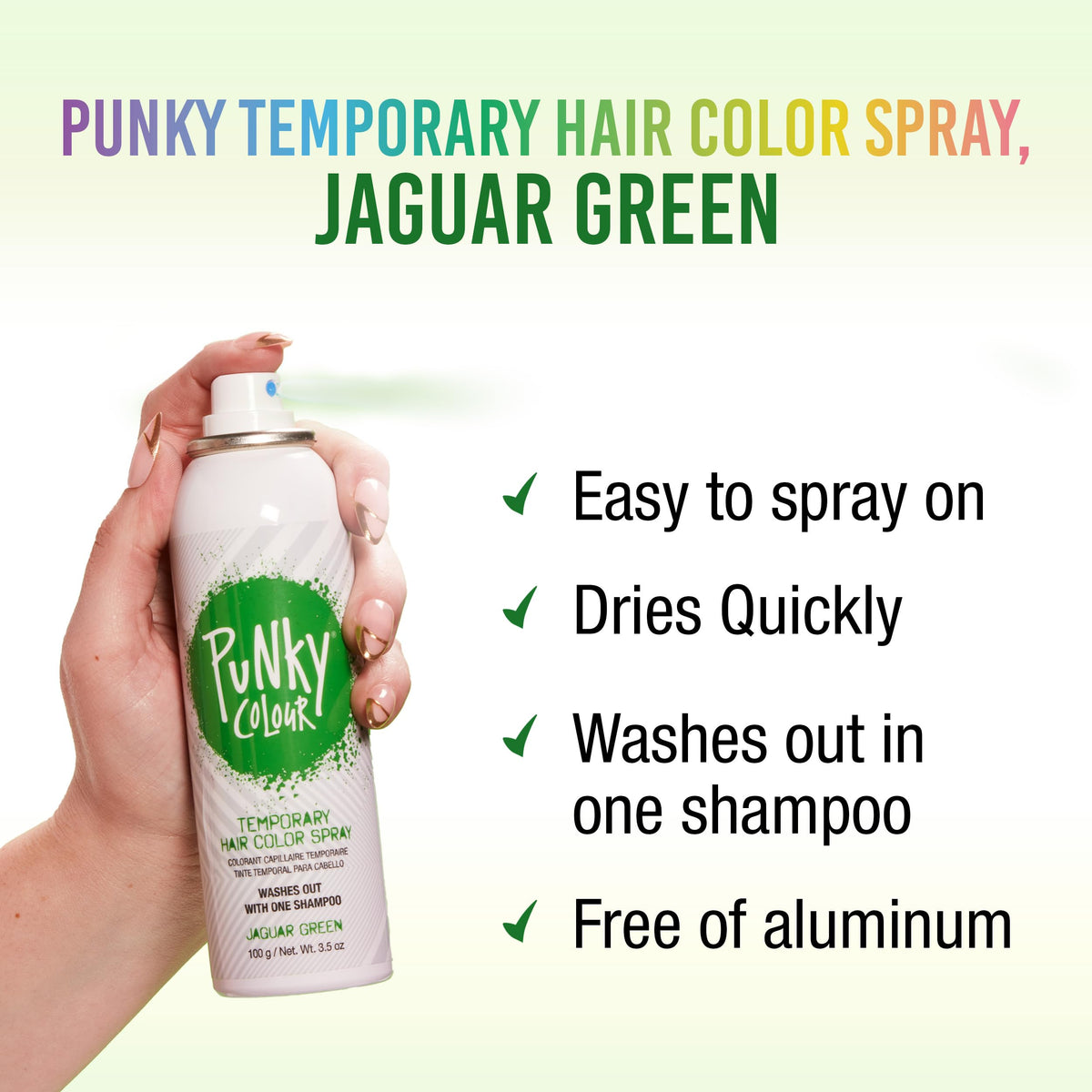 Jaguar Green Temporary Hair Color Spray 3.5 oz B67758