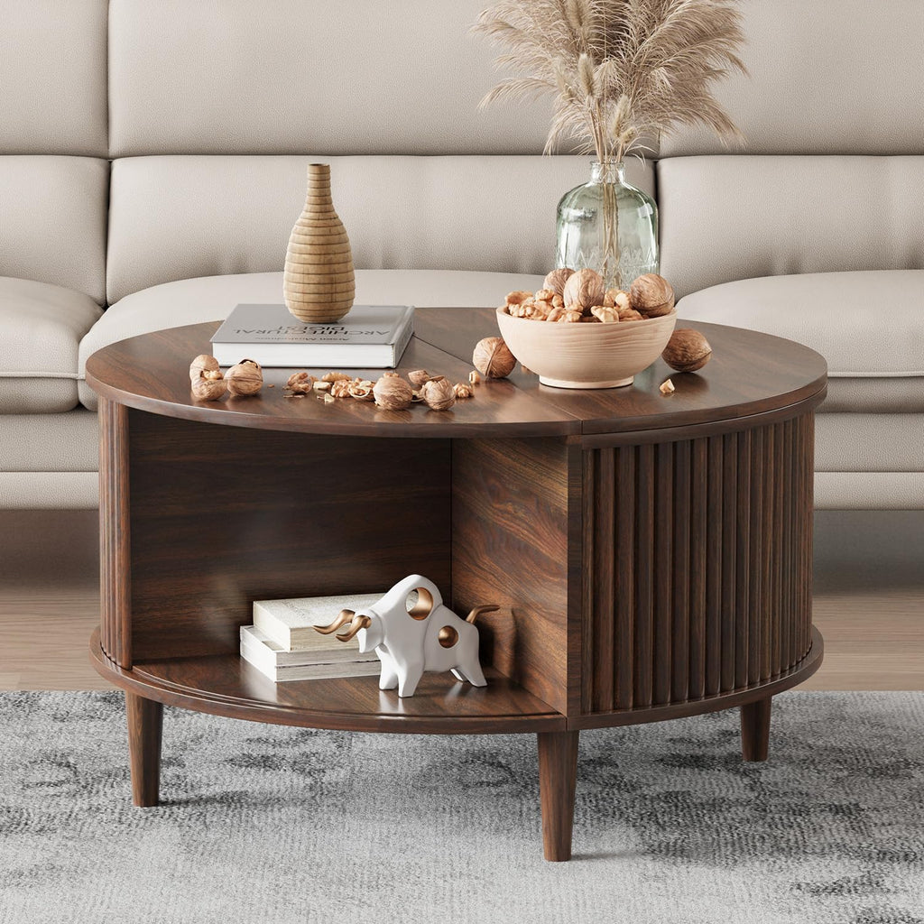 Round Lift Top Coffee Table with Storage C949748