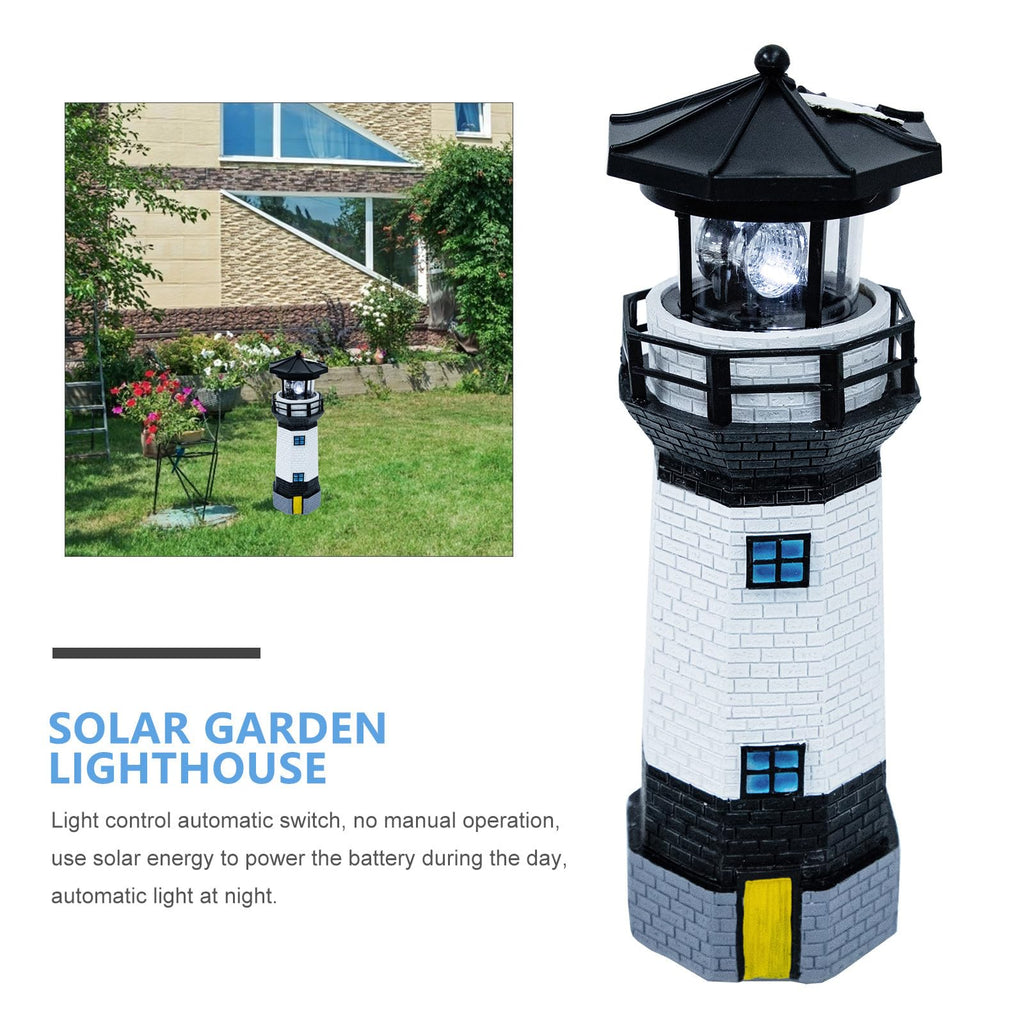 Solar Rotating Lighthouse Garden Light L6866