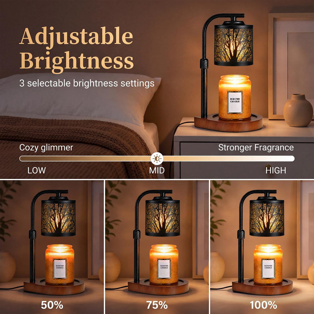 Candle Warmer Lamp with Timer & Dimmer K375