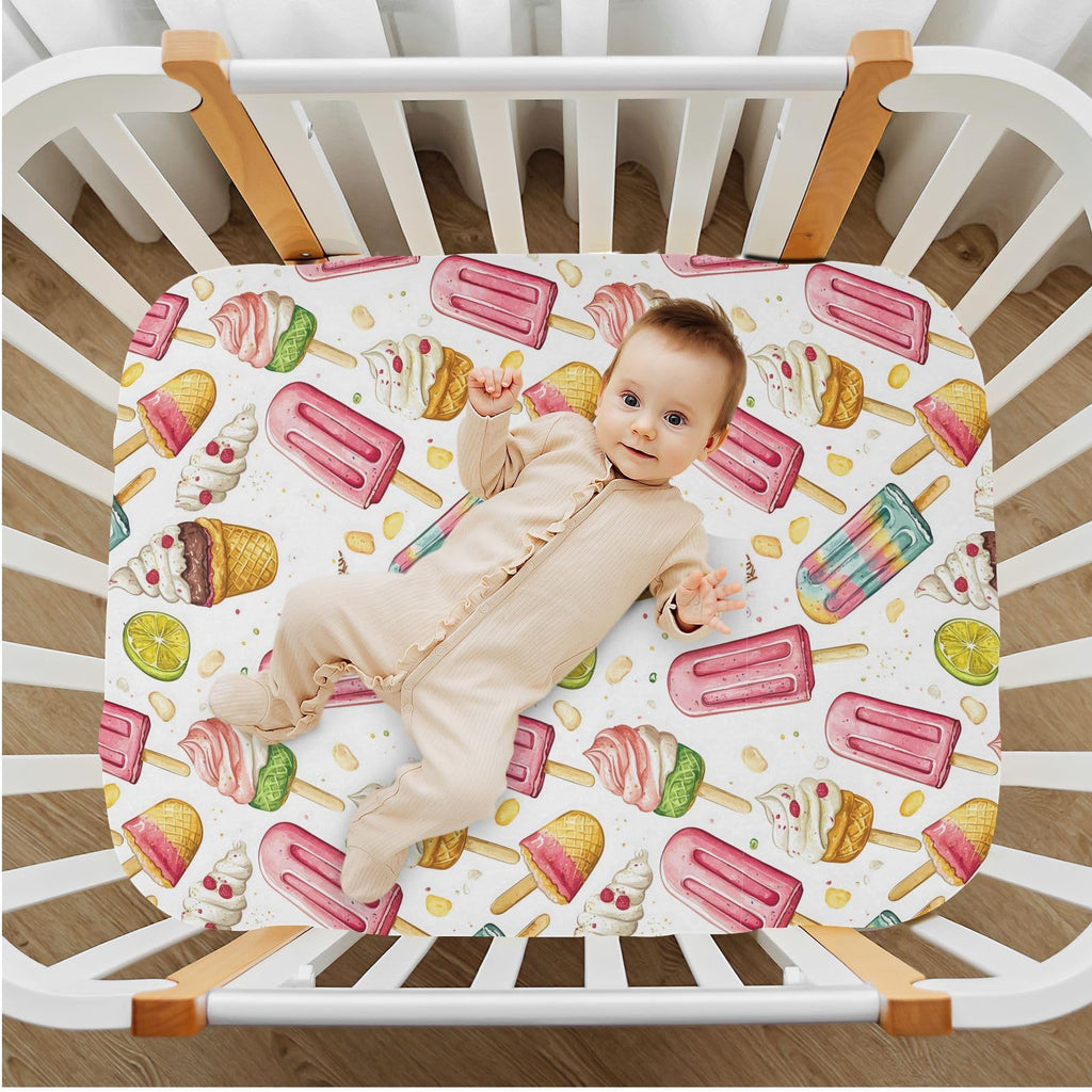 Soft Breathable Microfiber Fitted Crib Sheet X7346