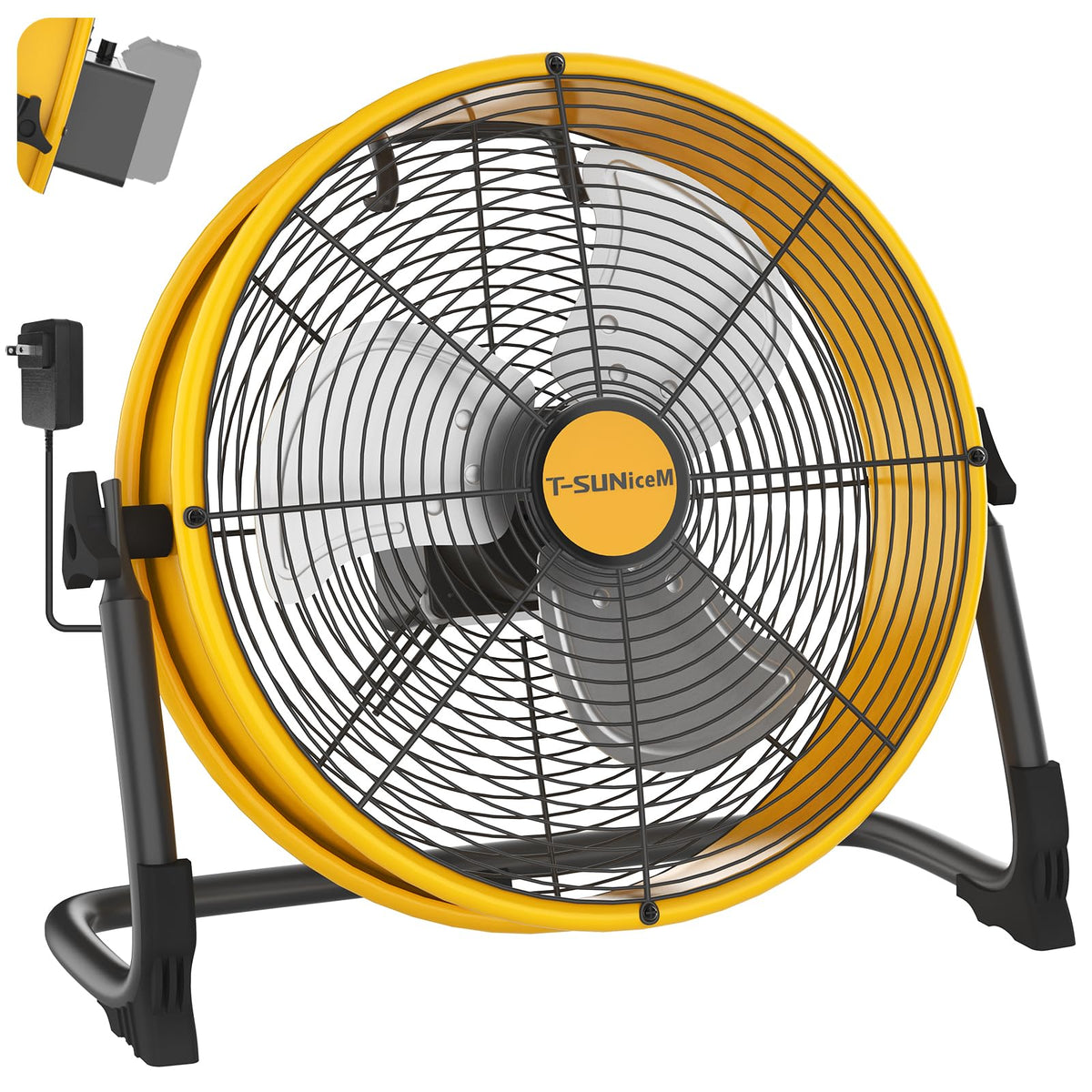 16" Battery Powered Cordless Floor Fan D106420