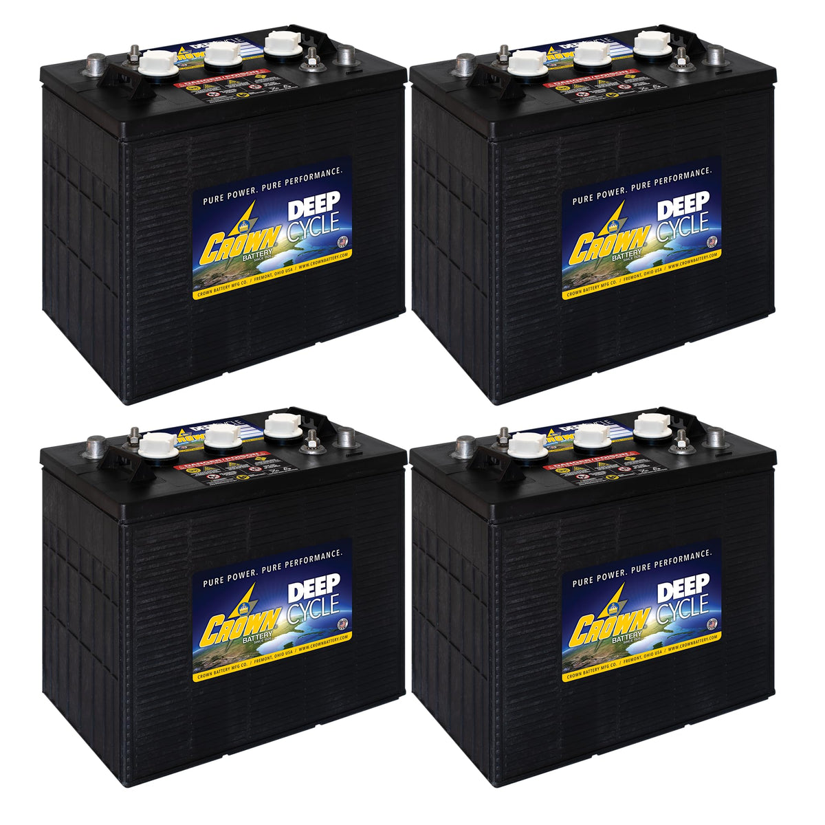 6V 250Ah Flooded Lead Acid Deep Cycle Battery Pack of 4 I594629